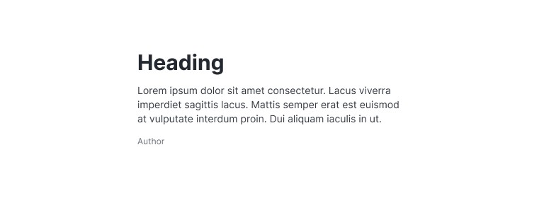 Setting contrast between heading, body copy, and subtext with font size and weight Setting contrast between heading, body copy, and subtext with font size and weight