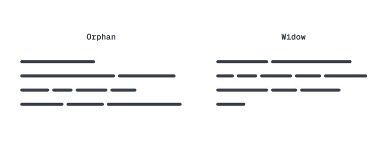 Leaving a word alone in a line of text at thhe begining or the end Leaving a word alone in a line of text at thhe begining or the end