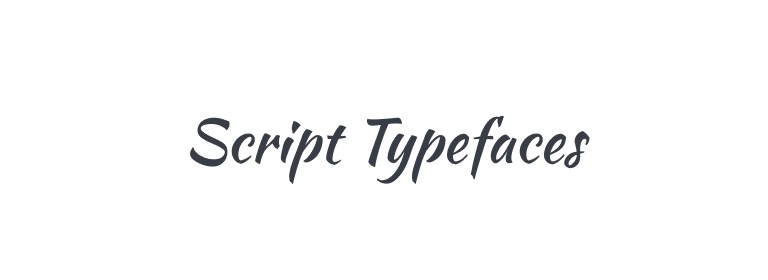 Script typeface Script typeface