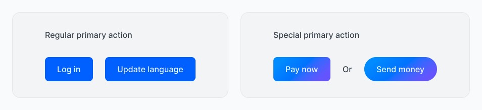 Special primary action button example