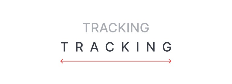 Tracking. Spacing letters in a word